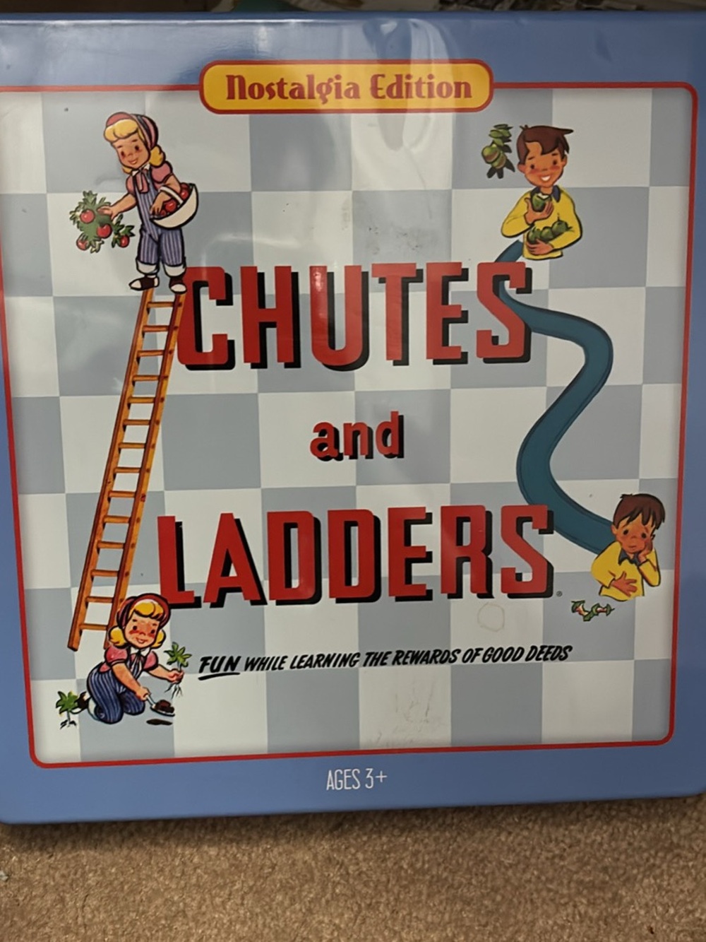 Chutes and Ladders Board Game - Blue